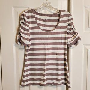 INC International Concepts Striped Short Sleeve Shirt